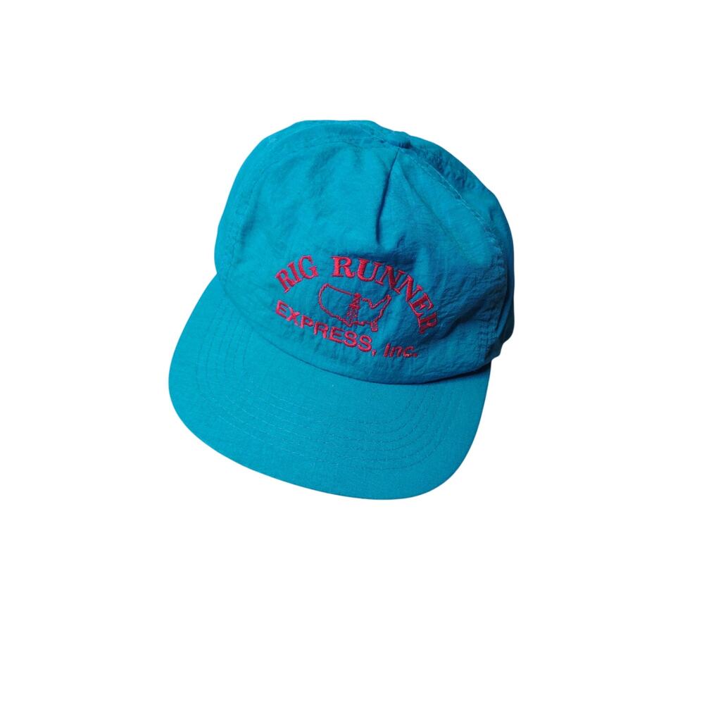 Vintage Summer Daze Teal Windbreaker Floppy Dad Hat Unstructured Strapback Cap
